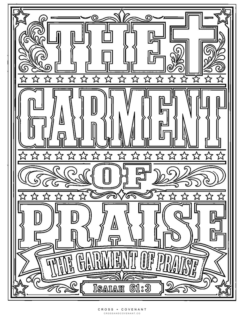 The Garment of Praise coloring page