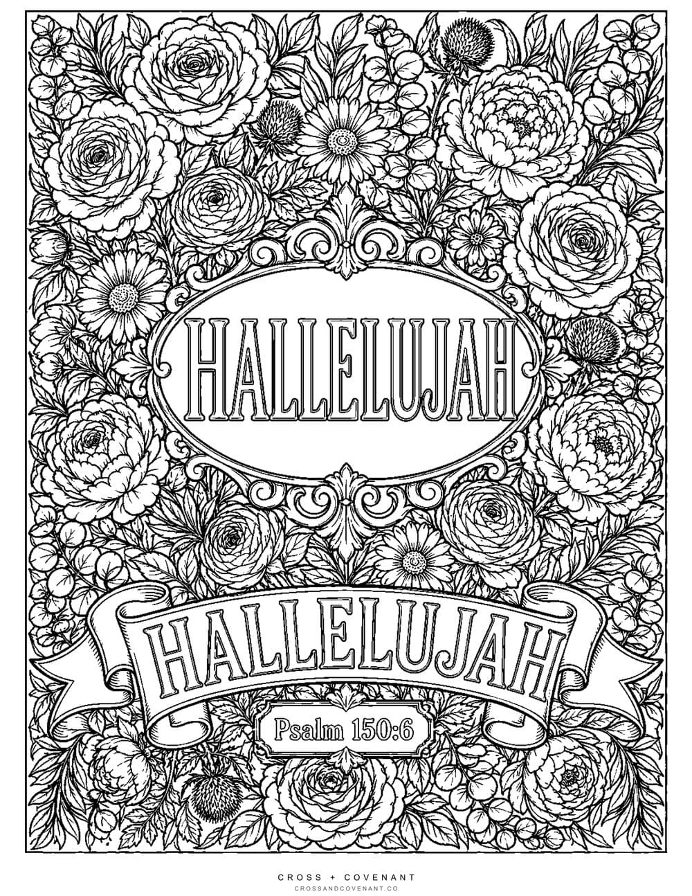Hallelujah in Bloom coloring page