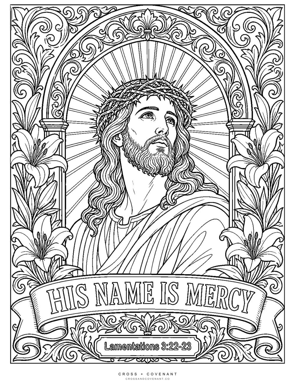 His Name Is Mercy coloring page