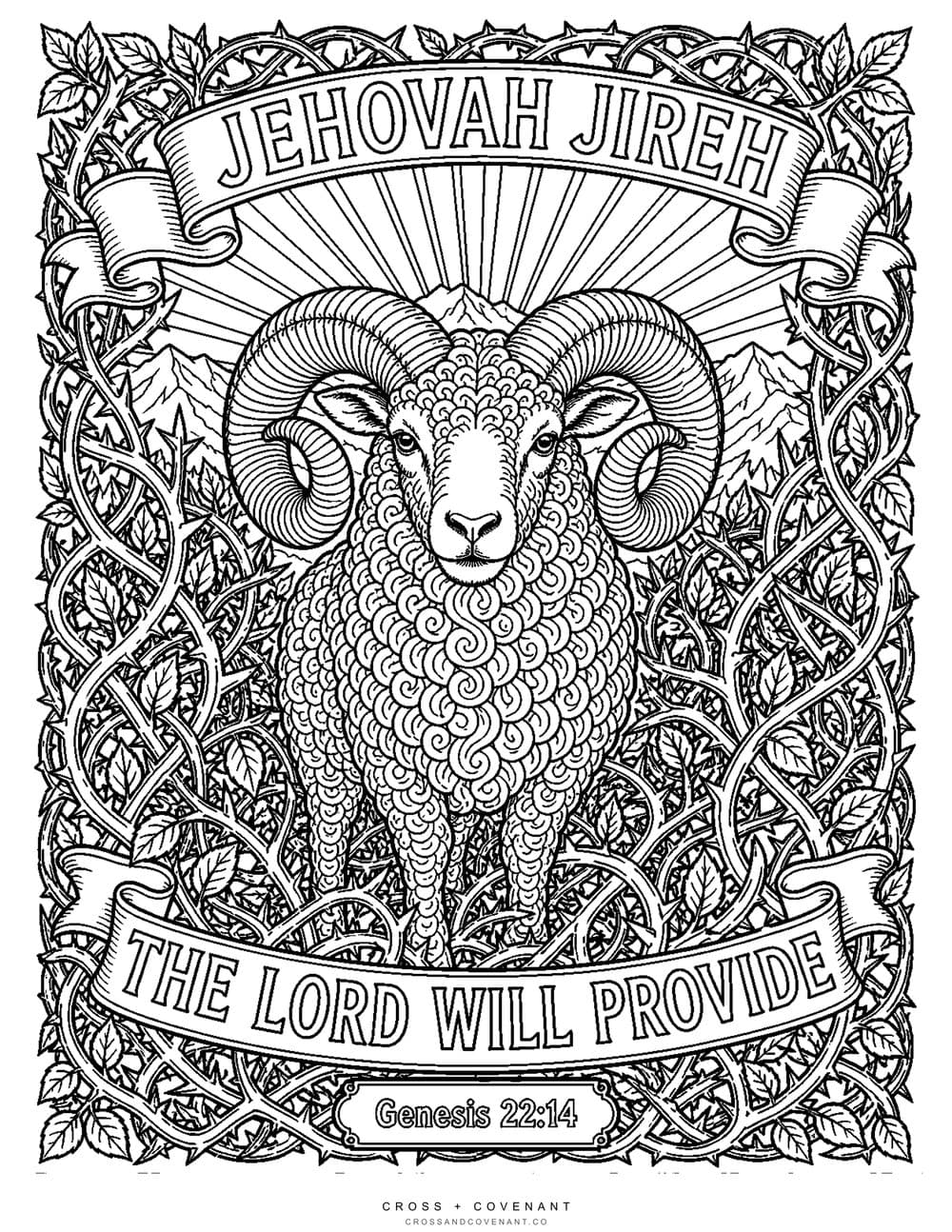 Jehovah Jireh coloring page