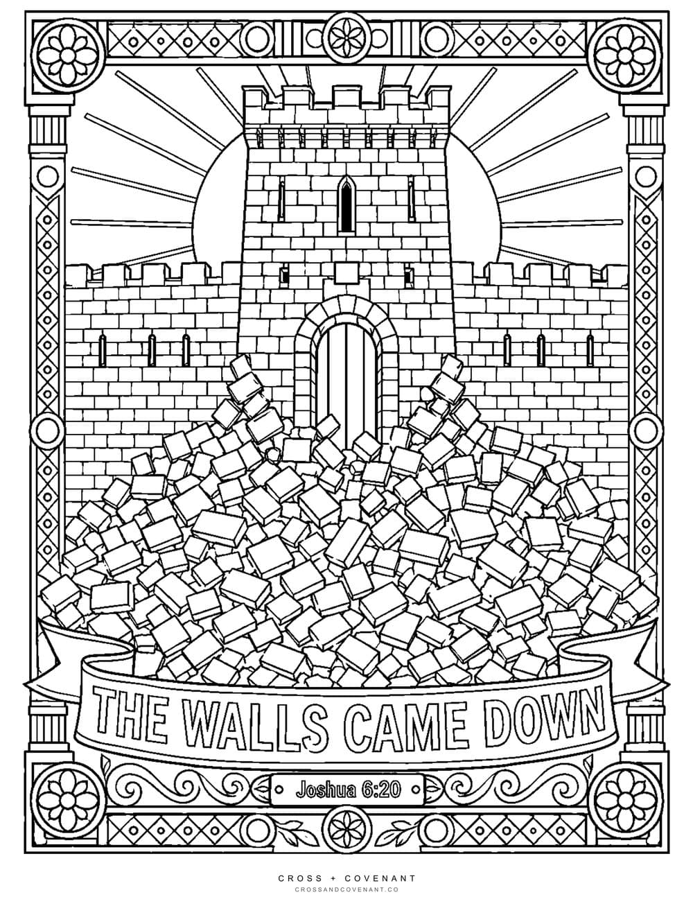 The Jericho coloring page, free with this long sleeve