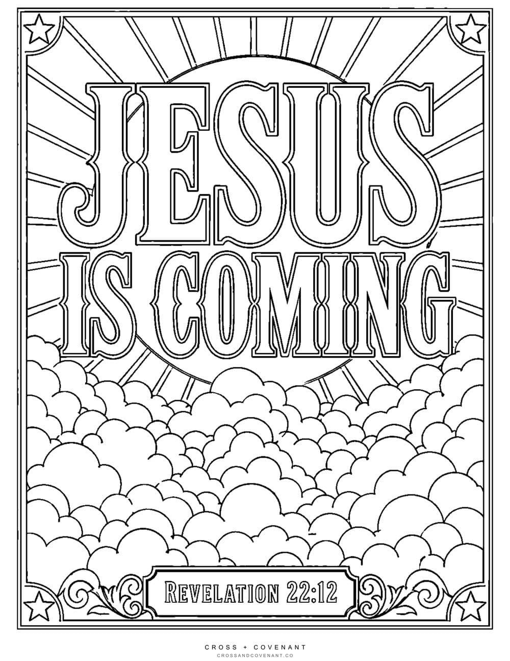 Jesus Is Coming coloring page