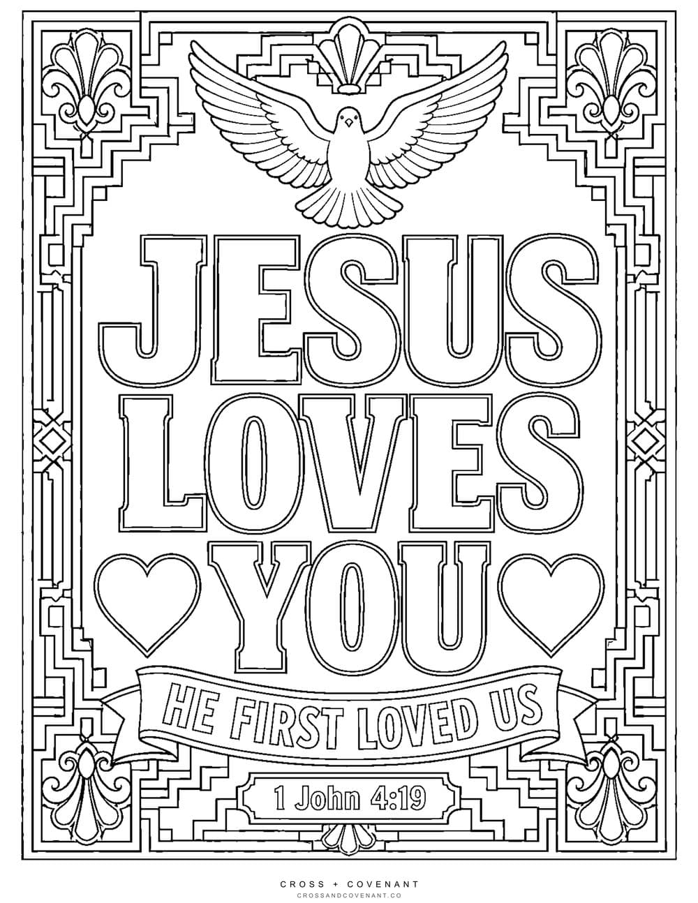 Jesus Loves You coloring page