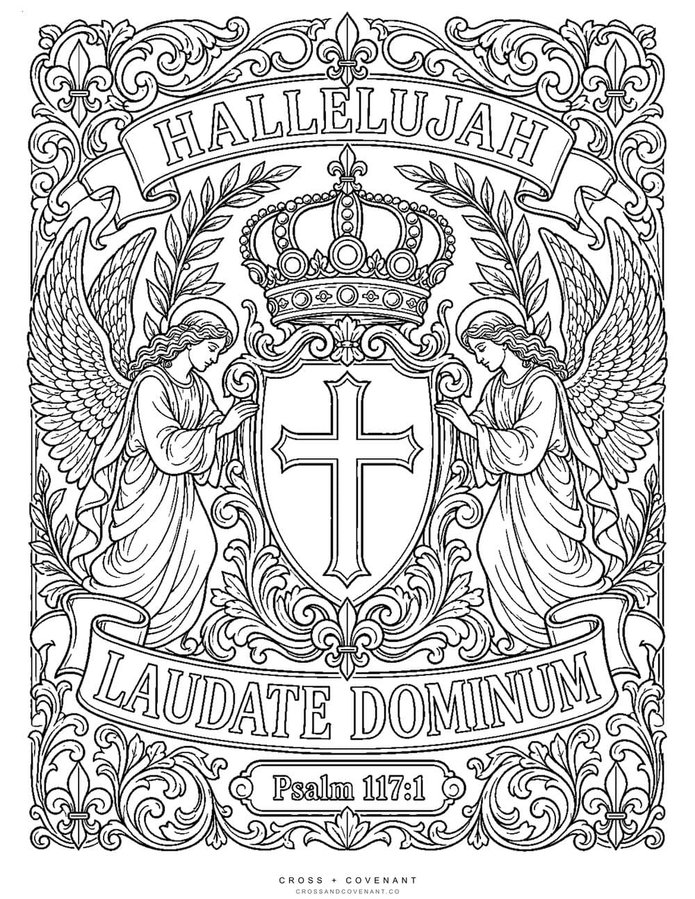 Hallelujah, Laudate Dominum coloring page