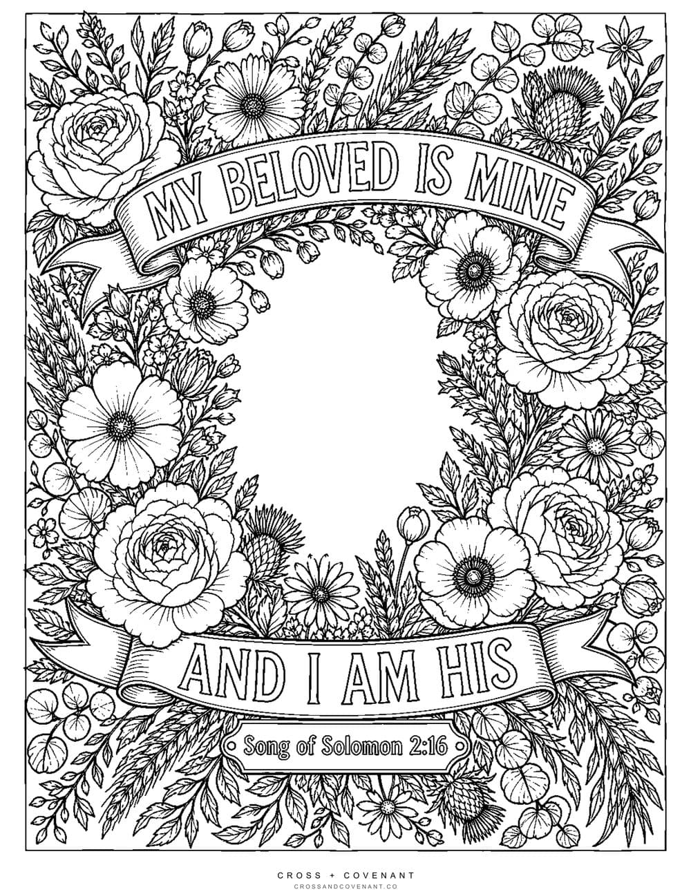 The My Beloved Is Mine coloring page, free with this poster