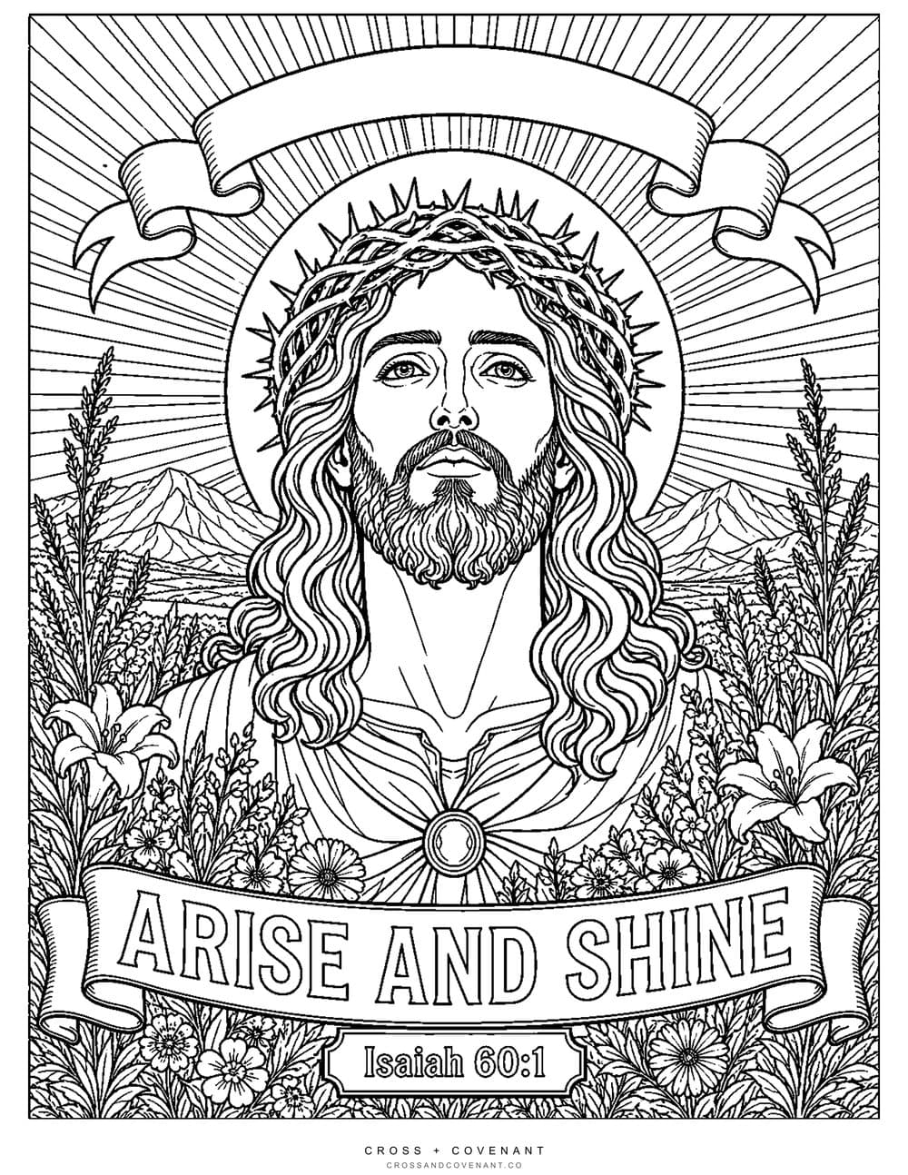 The Rise Up coloring page, free with this tee