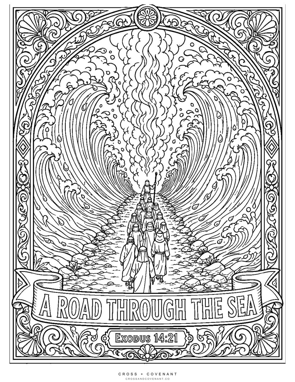 The A Road Through the Sea coloring page, free with this tee