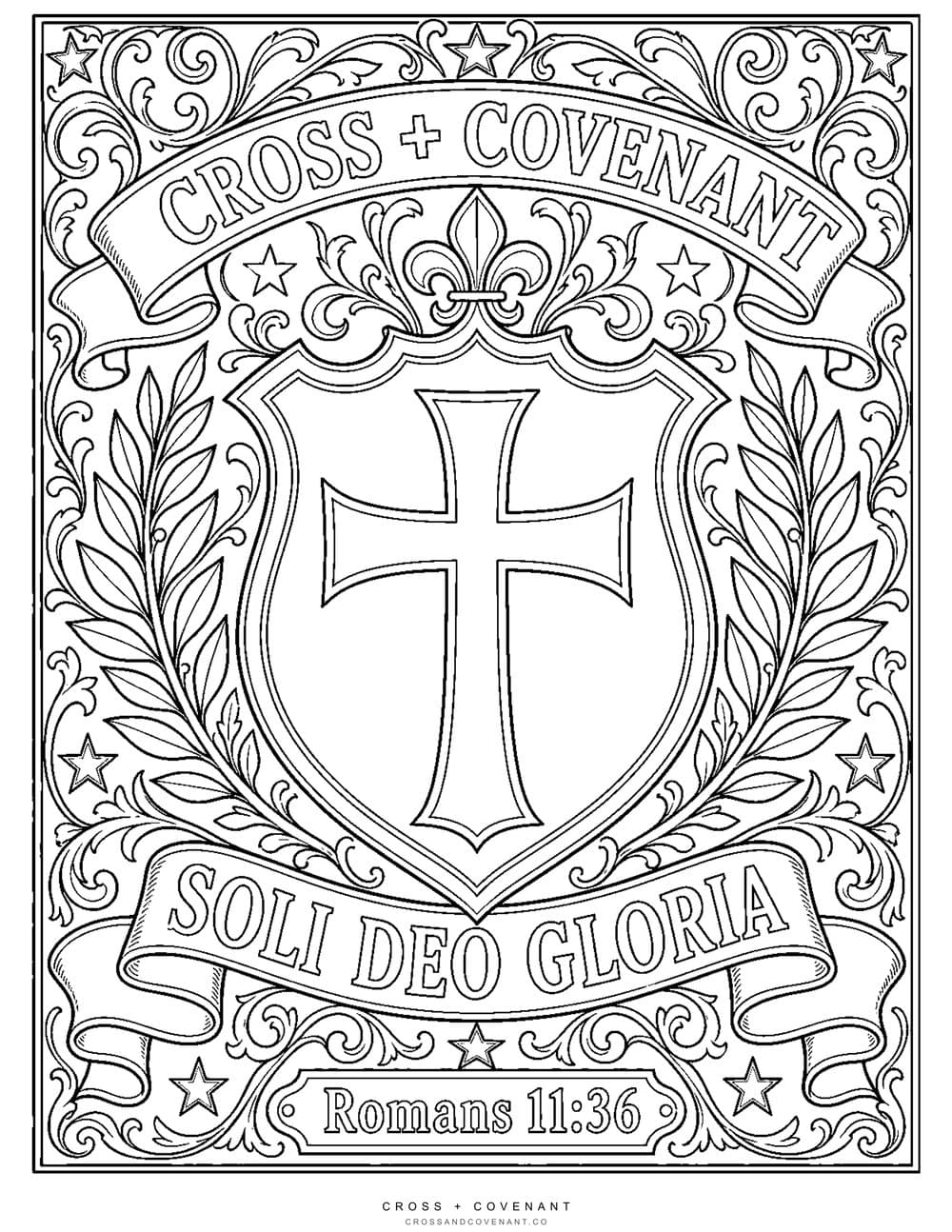 Soli Deo Gloria coloring page