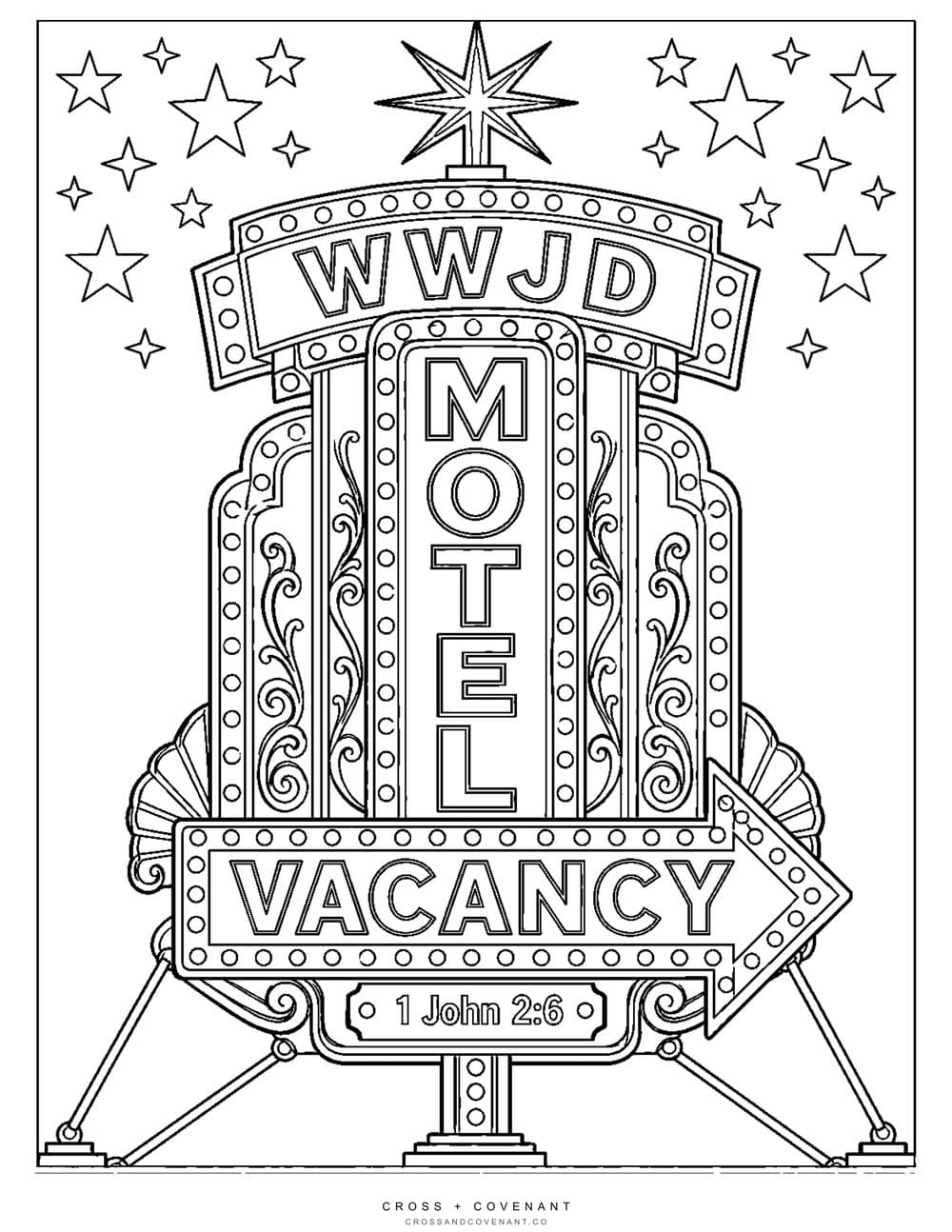 WWJD Vacancy coloring page